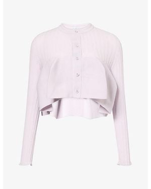 CFCL Pottery Flared Knitted Cardigan - Pink
