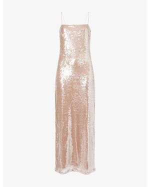 4th & Reckless Norma Sequinned Maxi Dress - Natural