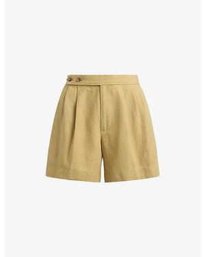 Polo Ralph Lauren High-Rise Relaxed-Fit Linen Shorts - Natural