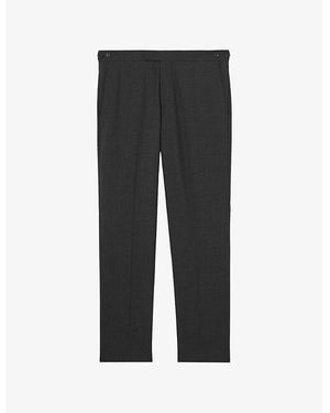 Reiss Promise Slim-Fit Wool-Blend Pants - Black