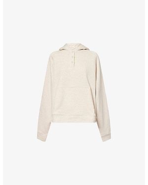 ADANOLA Signature Oversized Cotton-Fleece Hoody - Natural