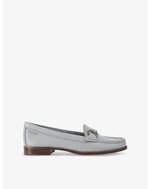 Carvela Kurt Geiger Click Chain-Embellished Flat Leather Loafers - White