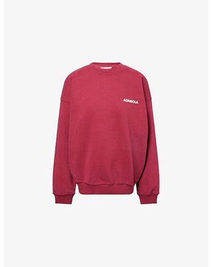 ADANOLA Movement Oversized Cotton Sweatshirt - Red