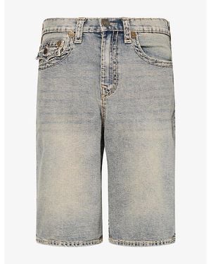 TRUE RELIGION Mikey Super T Baggy Denim Shorts - Gray