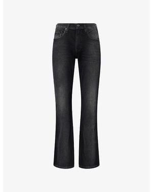 PAIGE Doheny Straight-Leg Denim Jeans - Black