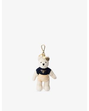 Prada Teddy Bear Steel Bag Charm - White
