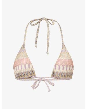 Gracejacob Gia Desert Triangle Bikini Top - Pink