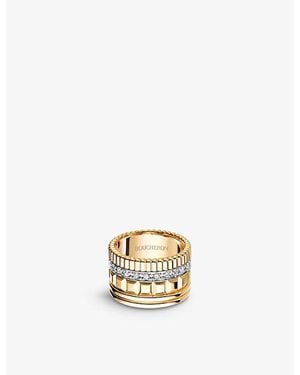 Boucheron Quatre Radiant Edition 18Ct- And 0.49Ct Pavé-Set Diamond Ring - Metallic