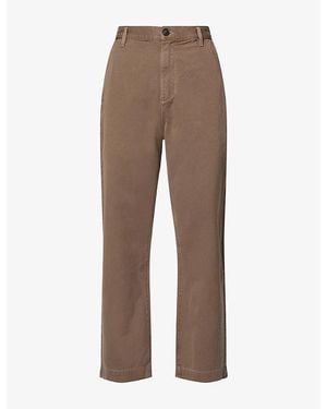 Agolde Warrick Relaxed-Fit Cotton Trousers - Brown