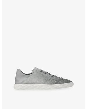 Jimmy Choo Diamond Flex Denim Suede Trainers - Grey