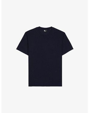 The Kooples Crewneck Regular-Fit Short-Sleeve Cotton T-Shirt - Blue