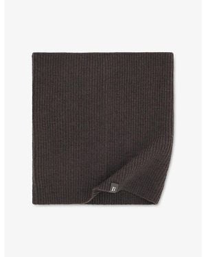 BOGGI Logo-Patch Merino Wool Neck Warmer - Black