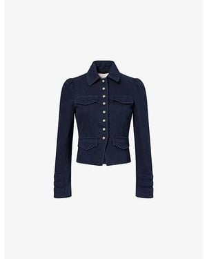 ME+EM Short Military Cotton Jacket - Blue