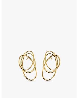 Monica Vinader Nura Wrap 18Ct-Plated Vermeil Sterling- Earrings - Metallic