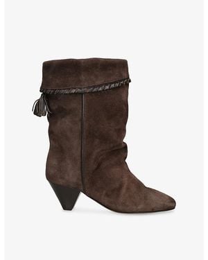Isabel Marant Dalby Heeled Suede Boots - Brown