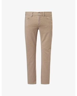 7 For All Mankind Slimmy Tapered-Leg Stretch-Denim Jeans - Natural