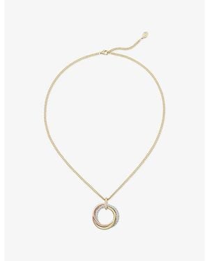 Cartier Trinity Large 18Ct, Rose And- And 0.66Ct Brilliant-Cut Diamond Pendant Necklace - Metallic