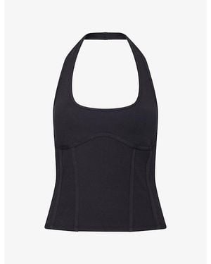 WE Are Tala Dayflex Corset Woven Halterneck Vest - Blue