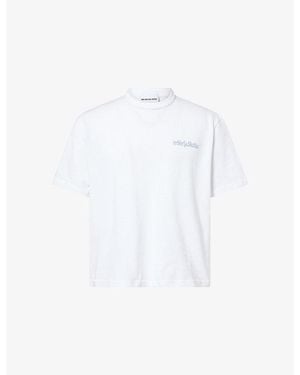MKI Miyuki-Zoku Slub Exclusive Logo-Print Cotton T-Shirt - White