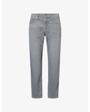 PAIGE Federal Slim-Straight Stretch Denim Jeans - Grey