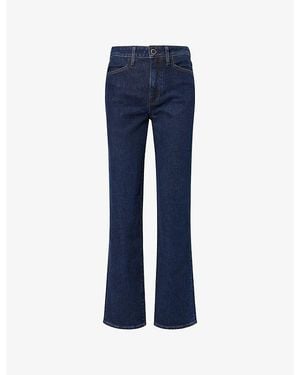 PAIGE Stevie High-Rise Straight-Leg Denim Jeans - Blue