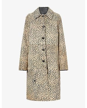 RÓHE Frames Print Leather Coat - Natural