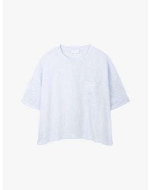 The White Company Contrast-Back Oversized-Fit Linen T-Shirt - White