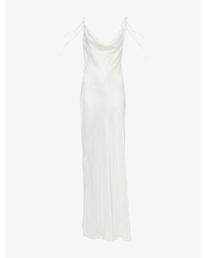 Rat & Boa Ophelia Cowl-Neck Satin Maxi Dress - White