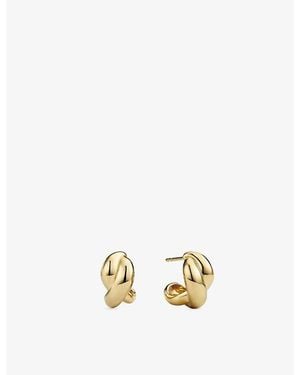 MEJURI Brioche 18Ct Vermeil Hoop Earrings - Metallic