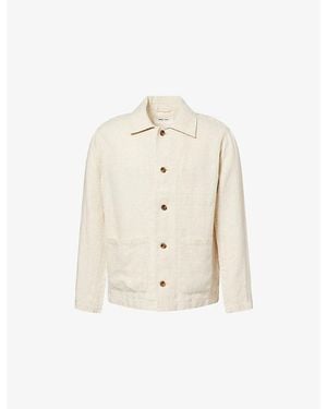 NN07 Morgan Button-Up Linen Jacket - Natural