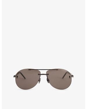 Tom Ford Ft1375-P Navigator Pilot-Frame Metal Sunglasses - Grey