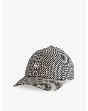 Jacquemus La Casquette Branded Cotton-Blend Cap - Grey