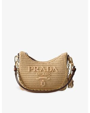 Prada Re-Edition Mini Crochet Tote Bag - Natural