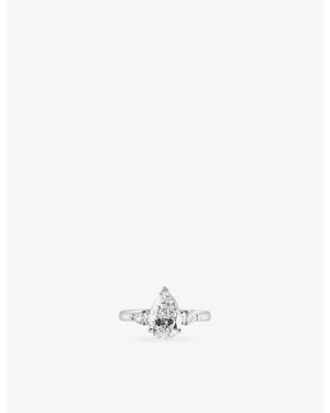 The Diamond Lab Timeless Pear-Cut 18Ct- And 2.38Ct Lab-Grown Diamond Ring - White