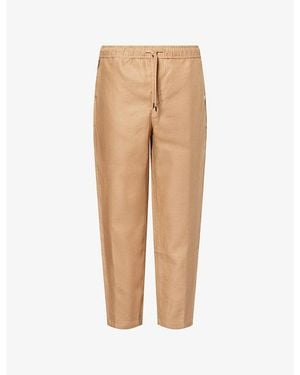 Derek Rose Sydney Tapered Linen Pants - Natural