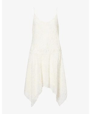 Reformation Jessamy Embroidered Woven Midi Dress - White