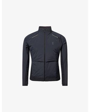 On Shoes Weather Insulated Reflective-Logo Shell Jacket - Blue