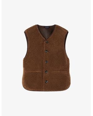 Soeur Fusil Teddy-Textured Faux-Fur Gilet - Brown