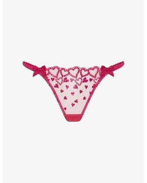 Agent Provocateur Rozann G-String Tulle Thong - Pink