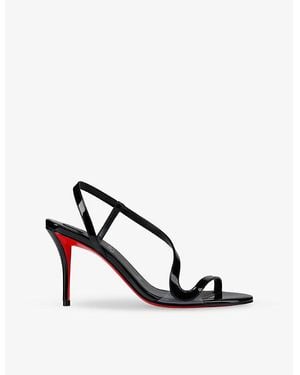 Christian Louboutin Rosa Z 80 Patent-Pvc Heeled Sandals - Black