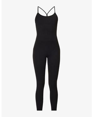 Splits59 Airweight Scoop-Neck Stretch-Woven Jumpsuit - Black