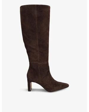 Sam Edelman Sylvia Suede Heeled Knee-High Boots - Brown