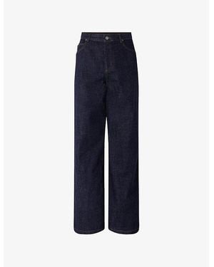 Soeur Calvin Straight-Leg Mid-Rise Jeans - Blue
