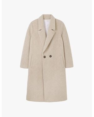 The White Company The Company Notch-Lapel Double-Breasted Woven Coat - Natural