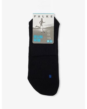 FALKE Run Rib Cotton-Blend Socks - Black