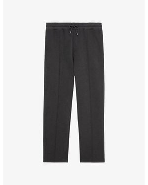 Reiss Zeno Drawstring-Waist Cotton-Blend Jogging Bottoms - Black