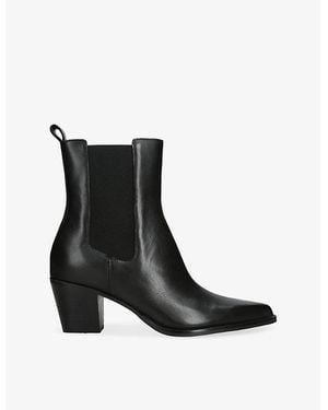 Dolce Vita Shadie H2O Leather Heeled Ankle Boots - Black