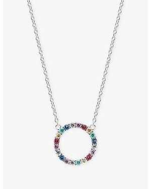 Sif Jakobs Biella Grande Sterling- And Zirconia Pendant Necklace - Metallic