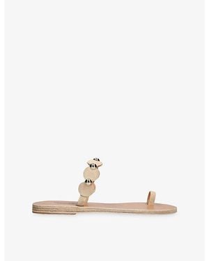Ancient Greek Sandals Dirki Suede Sandals - Natural