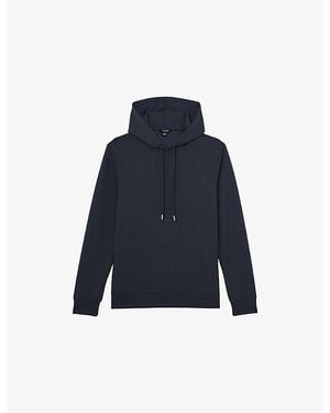 Reiss Fabien Regular-Fit Stretch-Jersey Hoody - Blue